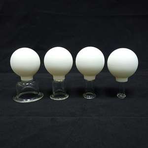 Globe Ventouses de thérapie par aspiration de qualité médicale, très vendues, en caoutchouc avec bulbe d'aspiration et ventouses en verre - Product Image 6