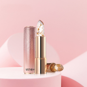 Baume à lèvres de luxe 24K or rose changeant de couleur, hydratant à la vitamine E, soin des lèvres, finition scintillante, personnalisable en marque blanche - Product Image 1