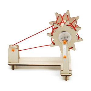 Kit de rueda giratoria de madera, juguete de experimento científico de montaje manual para niños de 7 a 9 años, forma geométrica educativa, aprendizaje STEM DIY - Product Image 3
