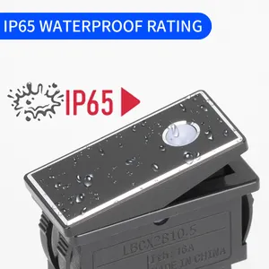 Waterproof IP65 ON OFF Switch Rocker Heavy-Duty Illuminated Rocker Switch 4Pin Black Aluminum Actuator Rocker Switches 16A 20A
