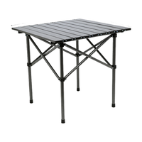 Table de rangement d'extérieur moderne, portable, beige et noire, durable, robuste, de haute qualité, réglable, 99*55*52-82cm, vente en gros