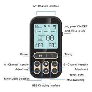 <span class=keywords><strong>A</strong></span>/B canales independientes fisioterapia eléctrica Tens masajeador alivio del dolor terapia dispositivo Tens unidad estimulador muscular máquina EMS - Product Image 5
