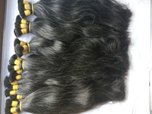 Best Seller 100% Silky Straight Wave Remy Hair-Vietnam Doble dibujado gris fuerte cabello humano para blanquear - Product Image 5