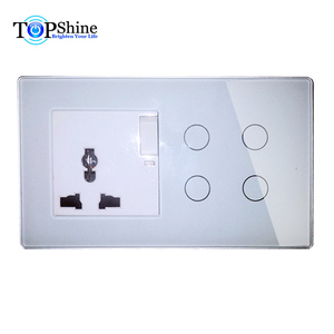 Topshine 147 Type Modularized Multi-function 1 to 4 Gang <strong>Smart</strong> Touch <strong>Switches</strong> with Universal Power Socket <strong>Outlet</strong> - Product Image 4