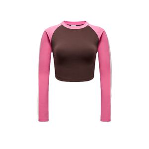 Pull-over simple de yoga sport personnalisé en gros T-shirt court à manches longues <span class=keywords><strong>d</strong></span>écontracté pour femmes - Product Image 2