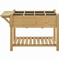 Bac de culture surélevé en bambou pour horticulture, avec pieds et étagère de rangement, durable, style ferme, pour culture de légumes, 5L