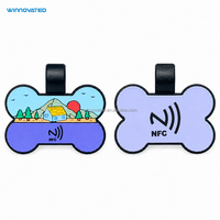 Etiqueta de Identificación para Mascotas de Silicona Impermeable con Impresión Personalizada, 13.56MHz NFC RFID para Membresías y Tarjetas de Visita
