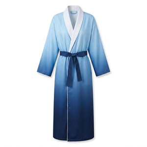 Robes kimono en satin ombré - Vêtements haut de gamme pour hôtels et spas avec bordure contrastée - Product Image 3