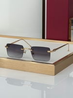 Nouvelles Lunettes de Soleil 2026 Monture Rectangulaire Sans Monture Effet Diamant – Lunettes Métalliques Exquises Sans Monture