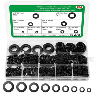 304 Stainless Steel Fender Washer Assortment Kit 230 Pieces 15 Sizes Metric DIN Standard Grade A - Product Image 2