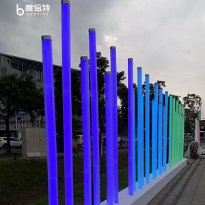 DMX <span class=keywords><strong>Led</strong></span> RGB Ống thay đổi màu sắc <span class=keywords><strong>LED</strong></span> ống sữa trắng Bìa 360 độ kỹ thuật số ống cột đèn - Product Image 5