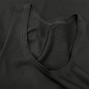 Custom 95% Cotton 5% Spandex <strong>Black</strong> Screen Printing Sleeveless Round Bottom Gym Clothing <strong>tank</strong> <strong>Top</strong> Men - Product Image 4