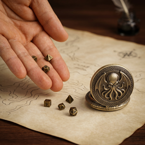 Superbe montre <span class=keywords><strong>de</strong></span> poche Cthulhu, dés en métal bronze, mini-dés pour jeux <span class=keywords><strong>de</strong></span> rôle - Product Image 6