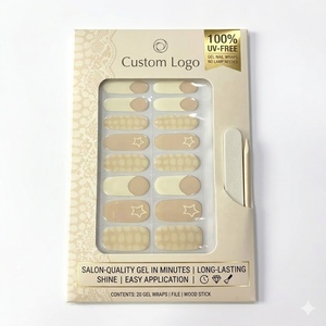 Uñas postizas de gel Nude Reverse French Star, al por mayor para tiendas de alto volumen de ventas - Product Image 1