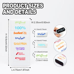 Timbro multistrato <span class=keywords><strong>nuovo</strong></span> arrivo scuola bambini insegnante 8 strati pre inchiostrato auto inchiostro insegnante timbro ricompensa - Product Image 4