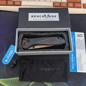 Couteau de poche pliant BM710 en gros, lame D2, manche en aluminium aérospatial, tactique EDC, pointe de lance DIY, approvisionnement direct usine, commande en gros - Product Image 5