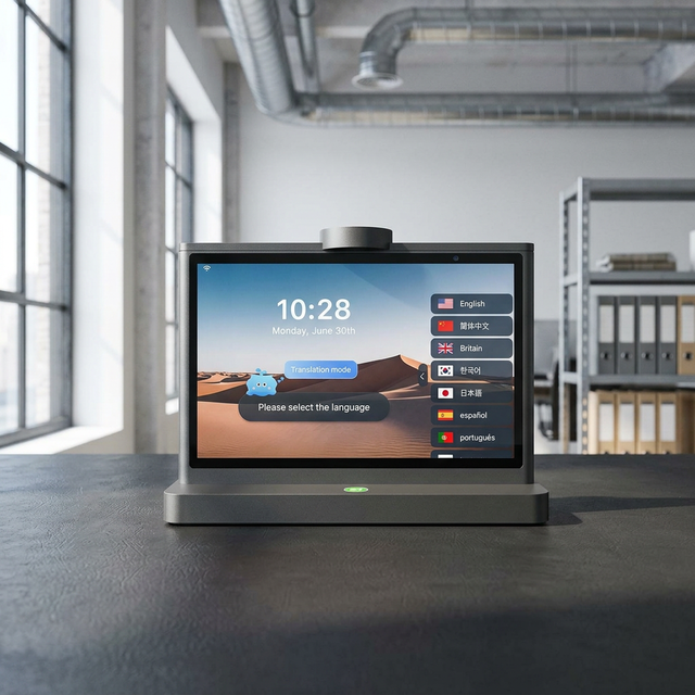 Smart Translator Business Simultaneous Interpretation Device Touch All-in-One Machine Dual Screens Multilingual Voice