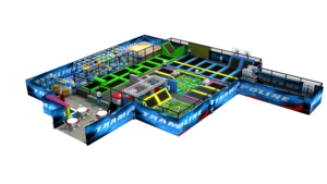 Parque de Trampolines Comercial Profesional para Interiores con Toboganes de PVC Estilo Ninja Warrior para Gimnasio y Fitness - Product Image 2