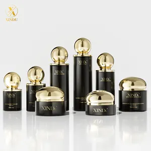 Nắp tròn nắp chai thủy tinh 30g 50g 100g lọ kem mỹ phẩm với 120ml 150ml chai vàng bao bì mỹ phẩm