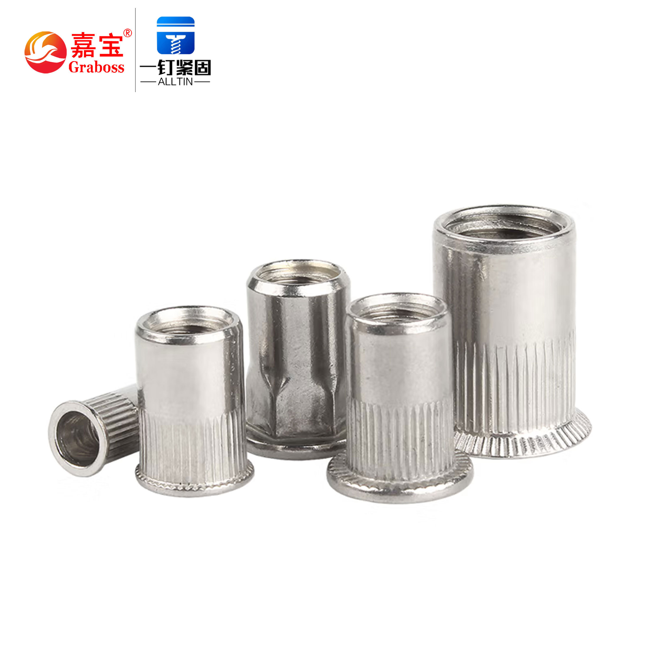 1000 Dadi Zigrinati In Ottone Massiccio 4-40 – Fastenere