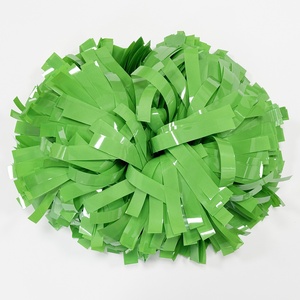 Pompons de cheerleading personnalisés en néon jaune métallisé de qualité supérieure, imperméables et résistants à la perte, vente en gros - Product Image 3