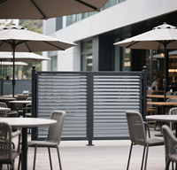 Clôture en lattes en alliage d'aluminium, écran de sécurité décoratif pour jardin, design à persiennes, résistant à la décomposition, respectueux de l'environnement, pour l'extérieur