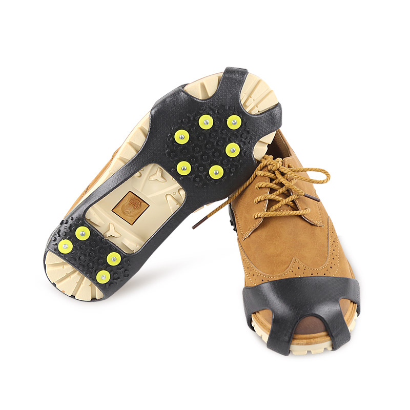 Лидер продаж на Amazon, противоскользящий чехол для обуви с десятью зубьями, противоскользящий чехол для обуви для зимних видов спорта на открытом воздухе