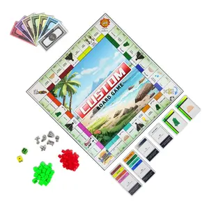 Venta al por mayor diseño personalizado superventas rompecabezas juego de mesa familiar Monopoli ciudad piezas de juego de mesa