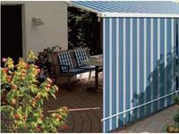 Auvent de terrasse en aluminium avec bras courbé pour rideau extérieur