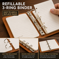 Mini carnet portable personnalisé, carnet de notes minimaliste et esthétique pour les notes quotidiennes, le journalisation et la prise de mémos, échantillon gratuit