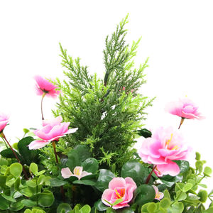 ตะกร้าแขวนใบยูคาลิปตัสดอกไม้ประดิษฐ์ทำจากพลาสติก HL-8 - Product Image 3