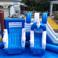 Fabricant chinois d'équipements de parcs d'attractions gonflables, parc aquatique gonflable avec piscine et toboggan