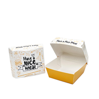 Scatole per Hamburger Personalizzate in Cartone Ondulato, Imballaggio in Carta per Fast Food, Contenitore Usa e Getta Robusto per Asporto