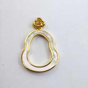 Joyería UM, Colgante de Plata 925 con Forma de Calabaza y Madreperla, para Bodas, Fiestas, Aniversarios, Venta al por Mayor, para Uso Diario Unisex/Hombres/Mujeres - Product Image 2