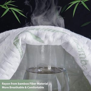 Bamboe Jacquard Matrasbeschermer Waterbestendige En Koelende Waterdichte Matrashoezen Voor Bescherming Tegen Bedwantsen - Product Image 5