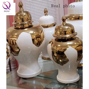 Pot de rangement en céramique de luxe européen Vase de table Décoration intérieure pour ornements de salon d'intérieur - Product Image 4