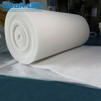 Rollo de Material Filtrante de Fibra de Vidrio y Algodón Sintético de Poliéster para Filtro de Techo, para Cabina de Pintura, Filtro de Entrada y Salida de Aire