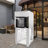Horno de convección rotativo de Gas eléctrico comercial de 5 bandejas de fábrica directa, nuevo diseño de circulación de aire caliente para hornear harina para hornear de 380V