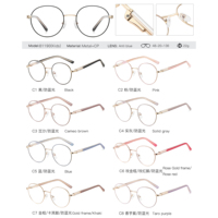 MS 81190 Lunettes unisexes pour bébé en métal populaires avec motif solide, monture noire et dorée UV400 Lentille AC Lunettes de protection à la mode pour enfants