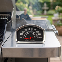 Termometer Panggangan Baja Tahan Karat DIAL 360 Field View Dot Matrix Display 38~538 Monitor Suhu Daging BBQ/Pemanggangan