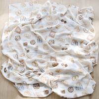 Couverture d'emmaillotage en mousseline 70% bambou 30% coton motif tortue 47x47 pouces pour nouveau-né, anti-boulochage, portable, toutes saisons 2026