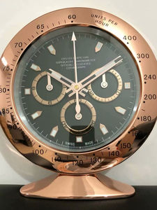 Horloge de <span class=keywords><strong>table</strong></span> créative nordique en verre <span class=keywords><strong>bleu</strong></span>, grande horloge de luxe en métal minimaliste, décoration moderne pour la maison, horloge de bureau, Reloj Pared, Horloge - Product Image 4