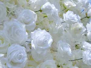 Fourni à <span class=keywords><strong>ETSY</strong></span> Hot White Rose Fleur Artificielle Panneau Mural Home Shop Party Holiday Wall Decor Photo Wedding Party Backdrop - Product Image 5