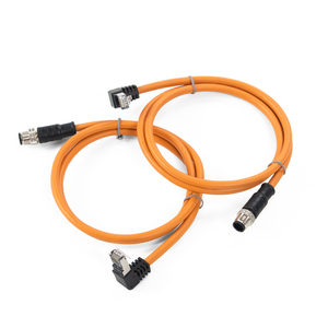 Câble <span class=keywords><strong>Ethernet</strong></span> industriel IP67 CAT6 en gros, câble de communication de données RJ45 codé M12 x 8, câble de raccordement interne à <span class=keywords><strong>coude</strong></span> SFTP en cuivre pur - Product Image 3
