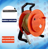 30m 50m 100m 150m 200m 300m 500m Support en métal Règle en acier Portable Meter Tape Jauge de niveau d'eau Indicateur de profondeur