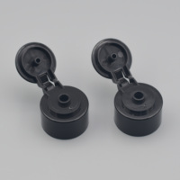 Prix usine 20/410 24/410 28/410 Lisse Noir En Plastique PP Lotion Shampooing Corps Gel Lavage Bouteilles Flip Top Bouchons À Vis