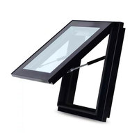 Fenêtres de sécurité coulissantes pour maison et devanture de magasin, lucarne en aluminium, porte panoramique en métal, fonction coupe-vent, garantie 5 ans
