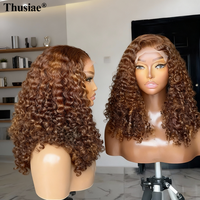 Peluca de Cabello Humano Virgen Indio de Lujo, Corte Pixie Largo, Estilo Ondulado, con Frente de Encaje HD, Cutícula Alineada SDD, Pre-arrancada
