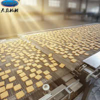 Machine de fabrication de biscuits et craquelins entièrement automatique pour la production de produits de boulangerie (biscuits au beurre, craquelins)
