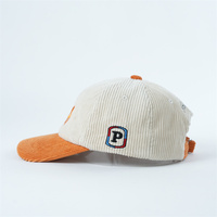 Gorras de Béisbol de 6 Paneles con Logotipo Bordado, Gorras de Pana Gruesa sin Estructura, Diferentes Tonos